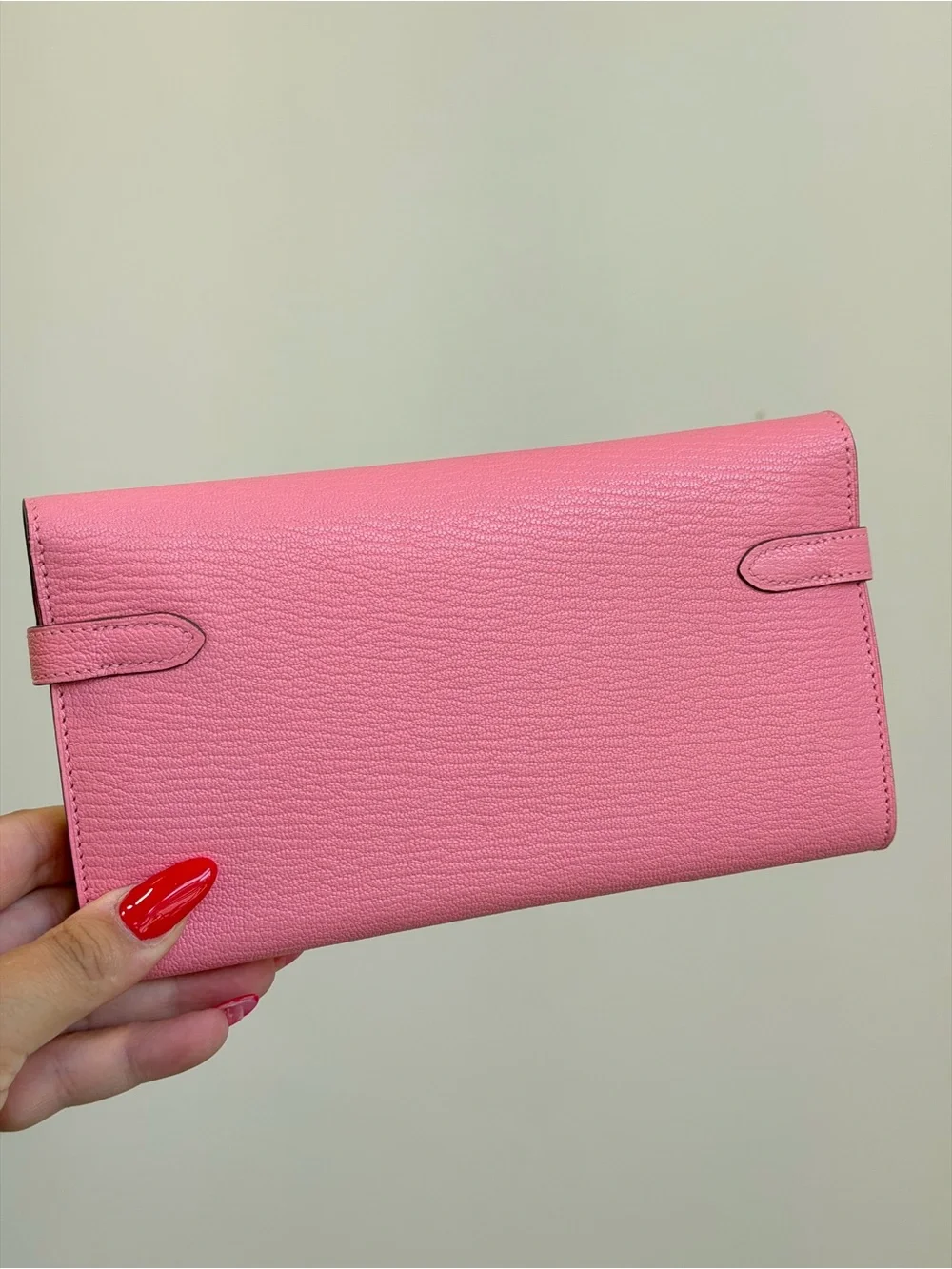 Hermes Pink Kelly Wallet with Gold Hardware 2014